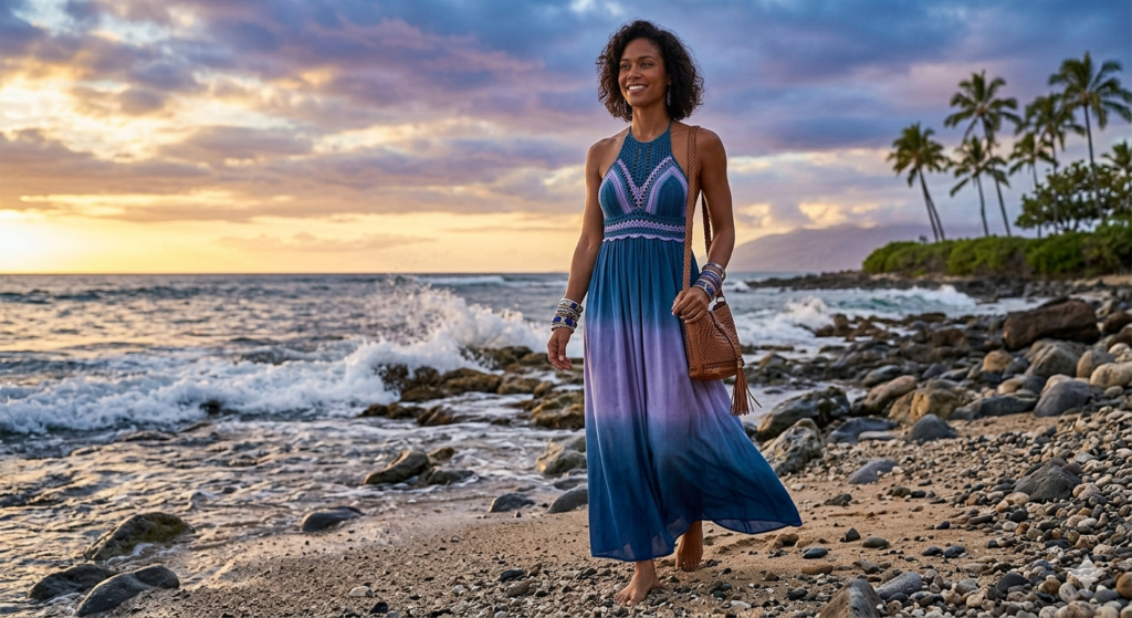 The Sunset Halter Sundress crochet