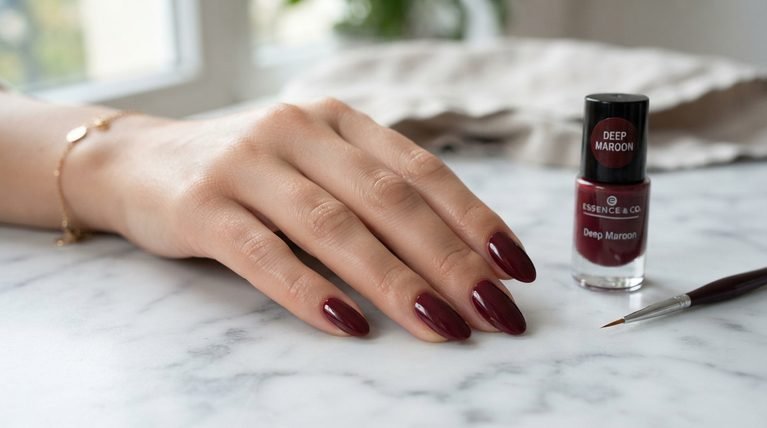 20 Easy Simple Maroon Nail Art for Beginners to Recreate Tonight